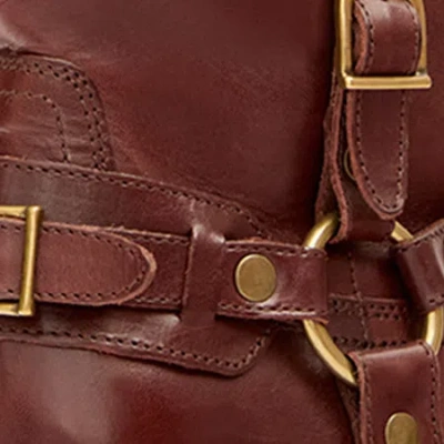 Isabel Marant Brown Boots With Slouched Shaft And Decorative Straps In Gray