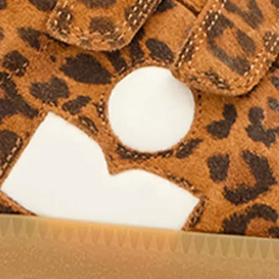 Isabel Marant Printed Suede Sneakers In Brown