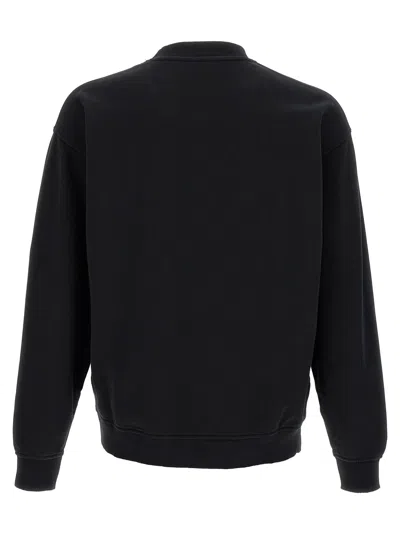 Diesel Relaxed-fit Black Sweatshirt With Graphic Design In Black