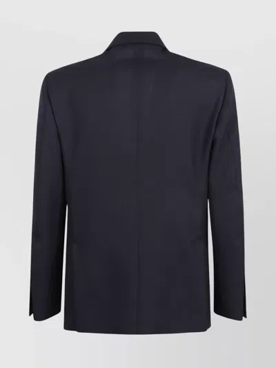 Lardini Single-breasted Tailored Black Wool Blend Jacket