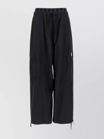 Kenzo Adjustable Drawstring Cargo Pants In Black