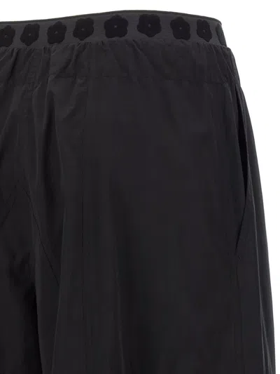 Kenzo Adjustable Drawstring Cargo Pants In Black
