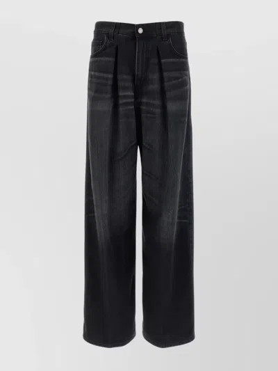 Haikure Candy High-rise Wide-leg Jeans In Black