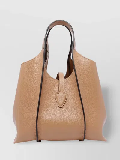 Tod's Small Pebbled Tote Bag With Removable Strap