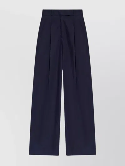 Apc A.p.c. High-waisted Cotton Trousers A.p.c. In Blue