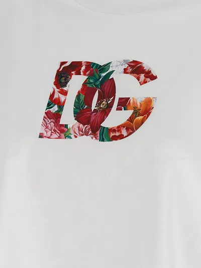 Dolce & Gabbana Short Sleeve Floral Logo T-shirt