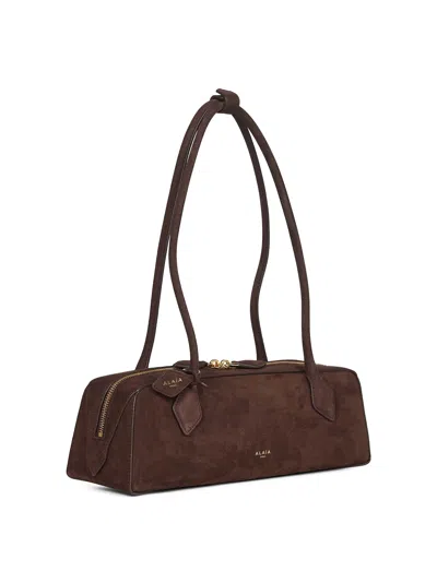 Alaïa Alaia Women Teckel Medium Suede Shoulder Bag