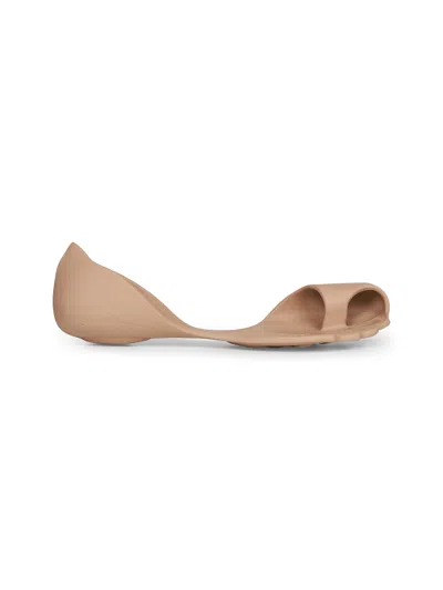 Balenciaga Flat Sole Open Toe Eva Zero Sneakers In Neutral