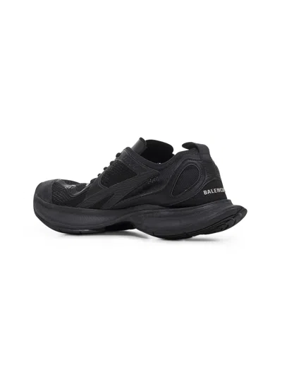 Balenciaga Black Mesh And Rubber Circuit Sneakers In Black
