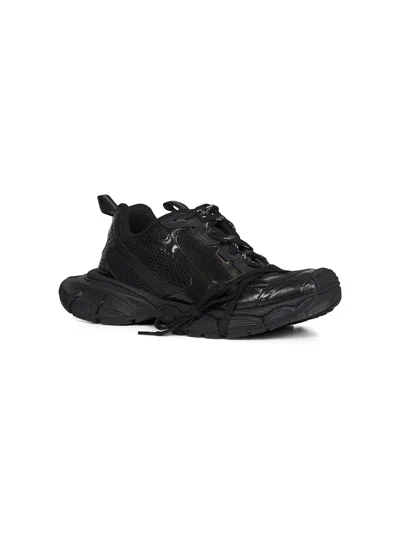 Balenciaga Men Black Mesh And Polyurethane 3xl Sneakers In Black