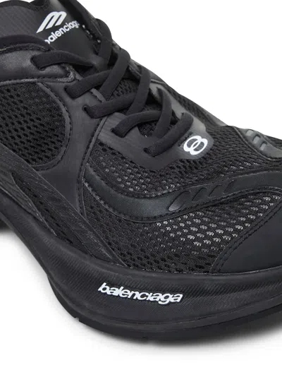 Balenciaga Black Mesh And Rubber Circuit Sneakers In Black