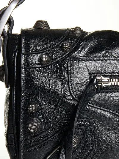 Balenciaga Le Cagole Shoulder Bag With Iconic Studs In Black