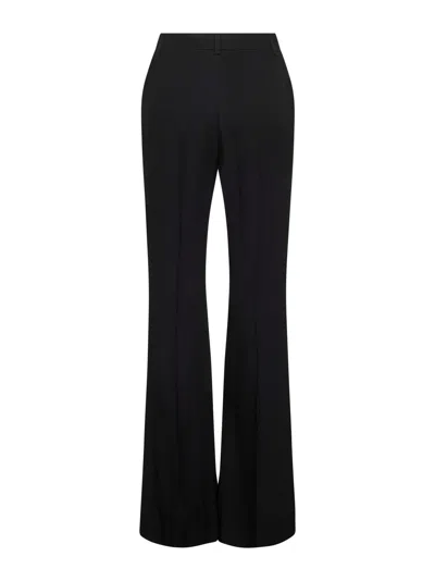 Balenciaga Women Black Fluid Viscose Flared Trousers In Black