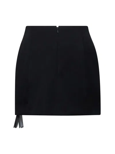 Balenciaga Women Black Hourglass Mini Skirt In Black