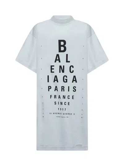 Balenciaga White T-shirt With Logo Printed On The Front And Torn Details In Cotton Woman In White