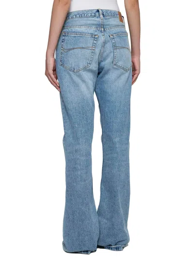 Balenciaga Women Low-waist Jeans In Blue