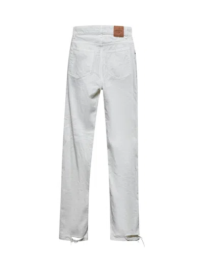 Balenciaga Women White Denim Loose Fit Jeans In White