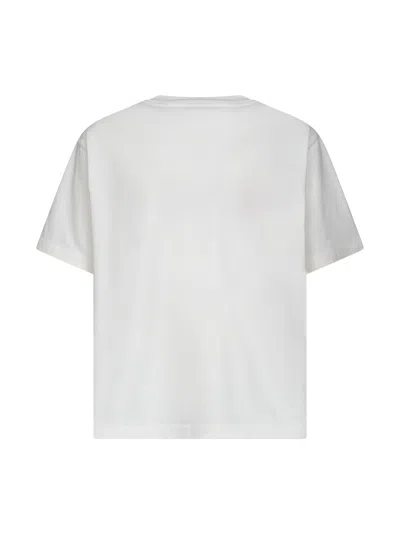 Bottega Veneta Pima Cotton T-shirt With Suede Patch In White