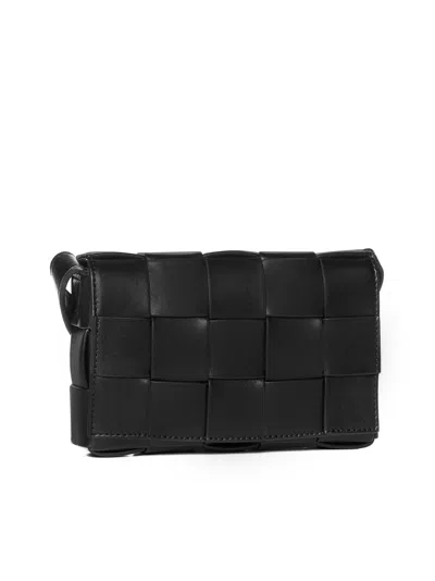 Bottega Veneta Men Cassette Intreccio Leather Crossbody Bag