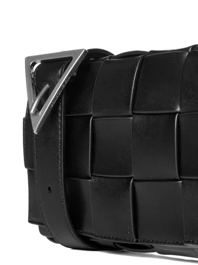 Bottega Veneta Men Cassette Intreccio Leather Crossbody Bag