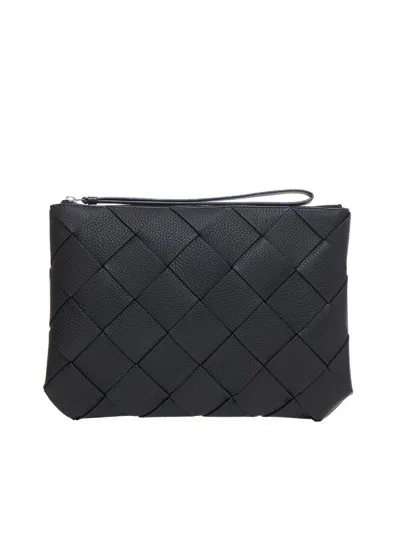 Bottega Veneta Diago Intreccio Leather Clutch Bag