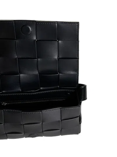 Bottega Veneta Men Cassette Intreccio Leather Crossbody Bag