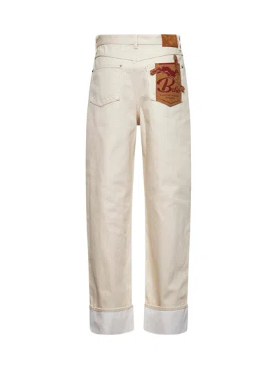 Bottega Veneta Women Beige Denim Turn-up Jeans In Neutral