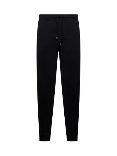 Brunello Cucinelli Men Black Techno Cotton Fleece Joggers In Black