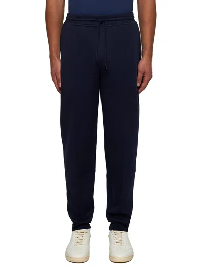 Brunello Cucinelli Men Blue Fleece Joggers
