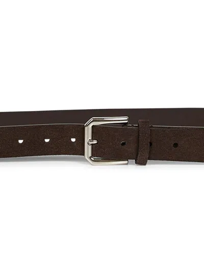 Brunello Cucinelli Men Brown Reversed Leather Belt