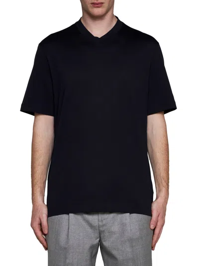 Brunello Cucinelli Men Brunello Cucinlli V-neck T-shirt In Black