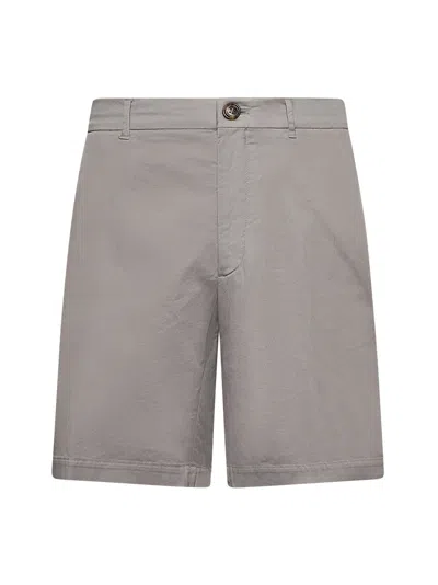 Brunello Cucinelli Green Gabardine Bermuda Shorts In Brown