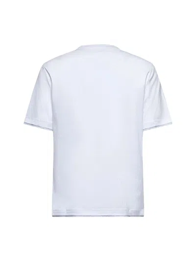Brunello Cucinelli Men White Cotton Faux Layering T-shirt In White
