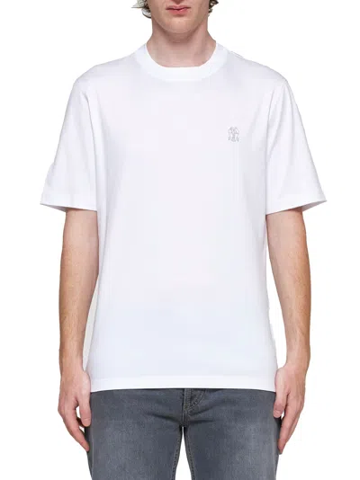 Brunello Cucinelli Crewneck T-shirt With Straight Hem And Soft Fabric