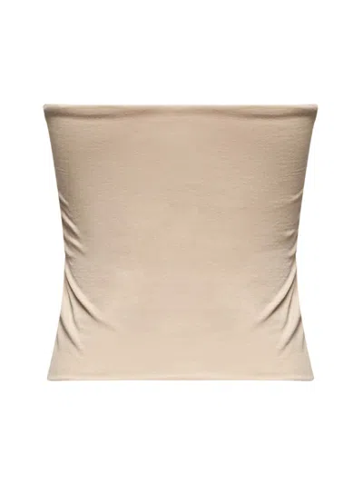 Brunello Cucinelli Women Beige Jersey Bandeau Top In Neutral
