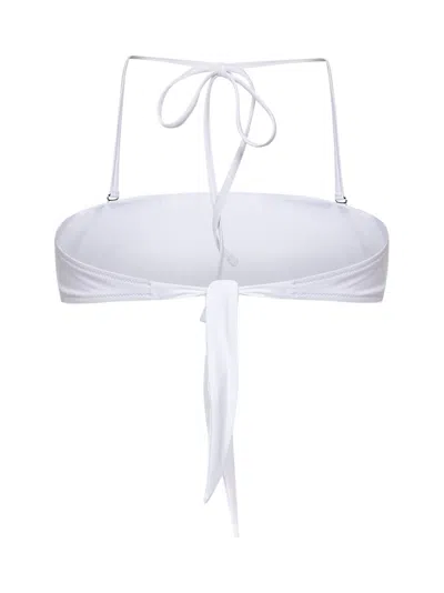 Brunello Cucinelli Women White Techno Jersey Monili Bikini Bandeau Top In White