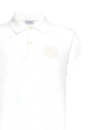Burberry Chalk Pique Ekd Polo Shirt