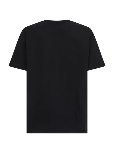 Casablanca Black Crewneck T-shirt With Logo On The Front In Cotton Man In Black