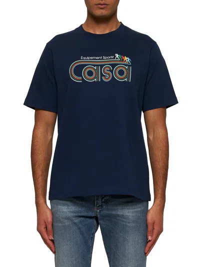 Casablanca Men Blue Equipement Sportif T-shirt In Blue