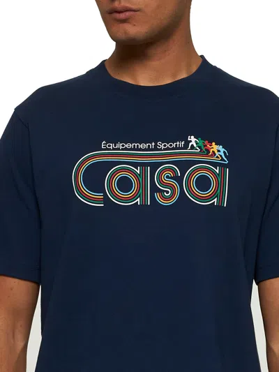 Casablanca Men Blue Equipement Sportif T-shirt In Blue