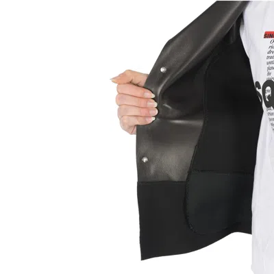 Dsquared2 Leather Jacket Women In Black
