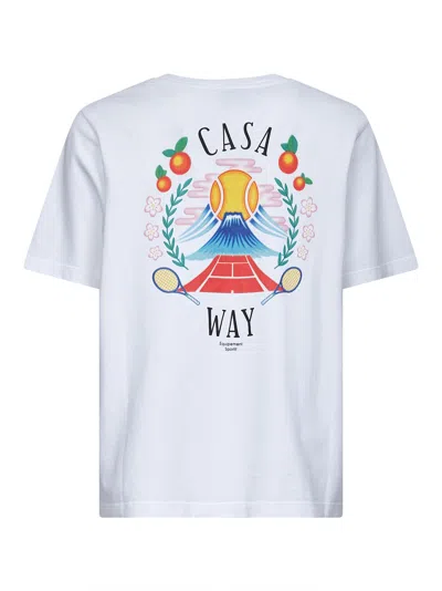 Casablanca Casa Way Mountain Printed T-shirt In White