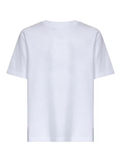 Casablanca White Crewneck T-shirt With Logo On The Front