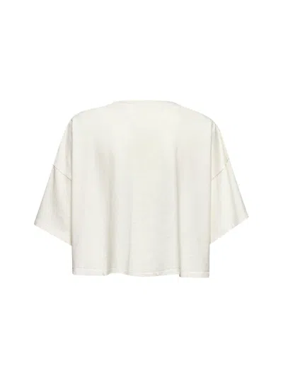 Chloé Women Ivory Cropped Logo T-shirt In White