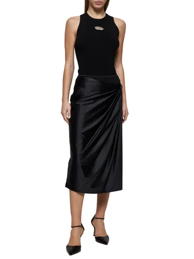 Diesel 'm-caddix' Black Top With Oval D Logo Plaque On The Front In Black