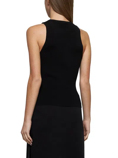 Diesel 'm-caddix' Black Top With Oval D Logo Plaque On The Front In Black