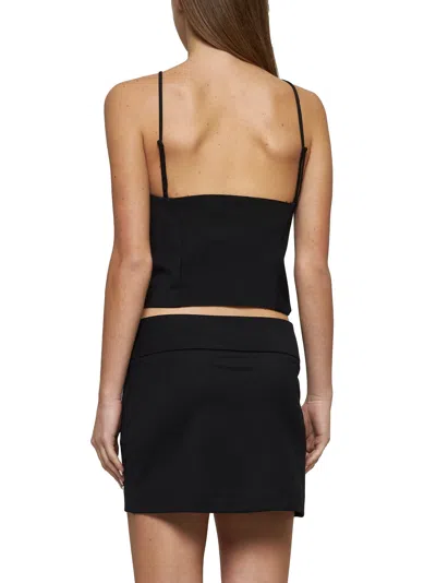 Diesel Multicolor Wool-blend Skirt With Tailored Silhouette In Black