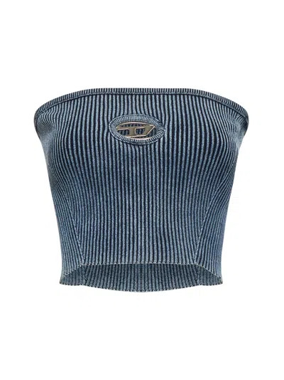 Diesel Women Blue M-clarksvillex-c Bandeau Top In Blue