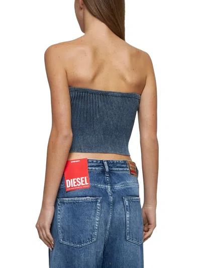 Diesel Women Blue M-clarksvillex-c Bandeau Top In Blue