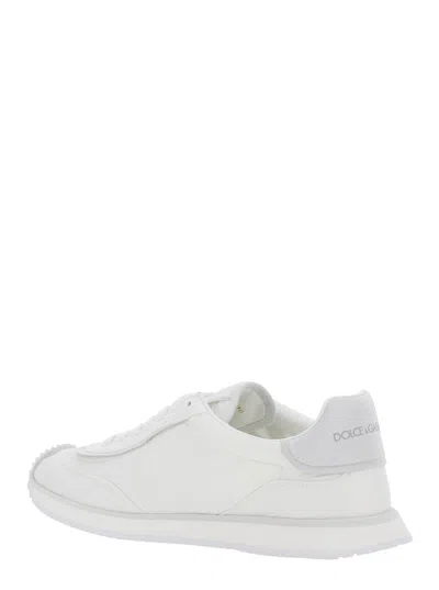 Dolce & Gabbana Two-tone Suede And Mesh Dg Aria Sneakers In Gray